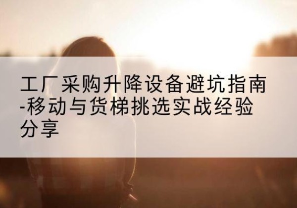 新建移动式升降机怎么选-工厂采购升降设备避坑指南-移动与货梯挑选实战经验分享