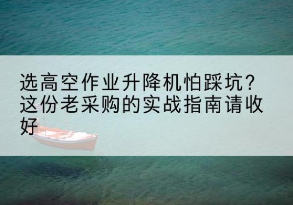 新建高空作业升降机厂家推荐-选高空作业升降机怕踩坑？这份老采购的实战指南请收好
